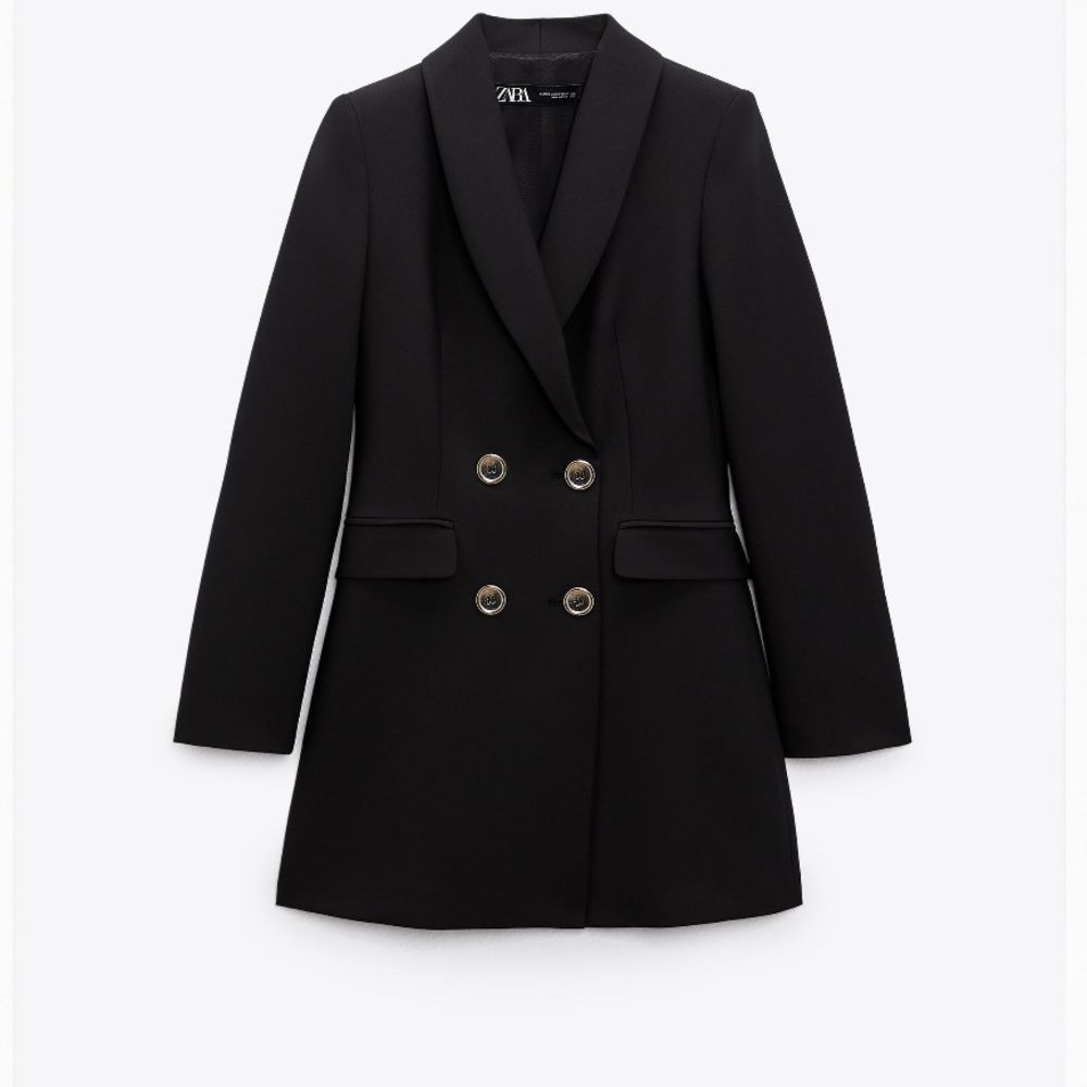 ZARA DOUBLE BREASTED LONG BLAZER NWT L - Picture 9 of 12